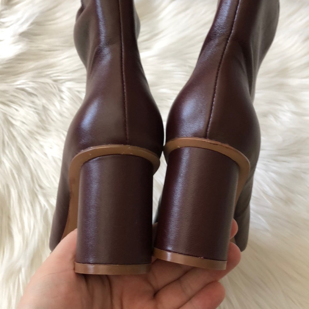Nanette Nanette Lepore Plum Leather Glory Bootie - Picture 5 of 9